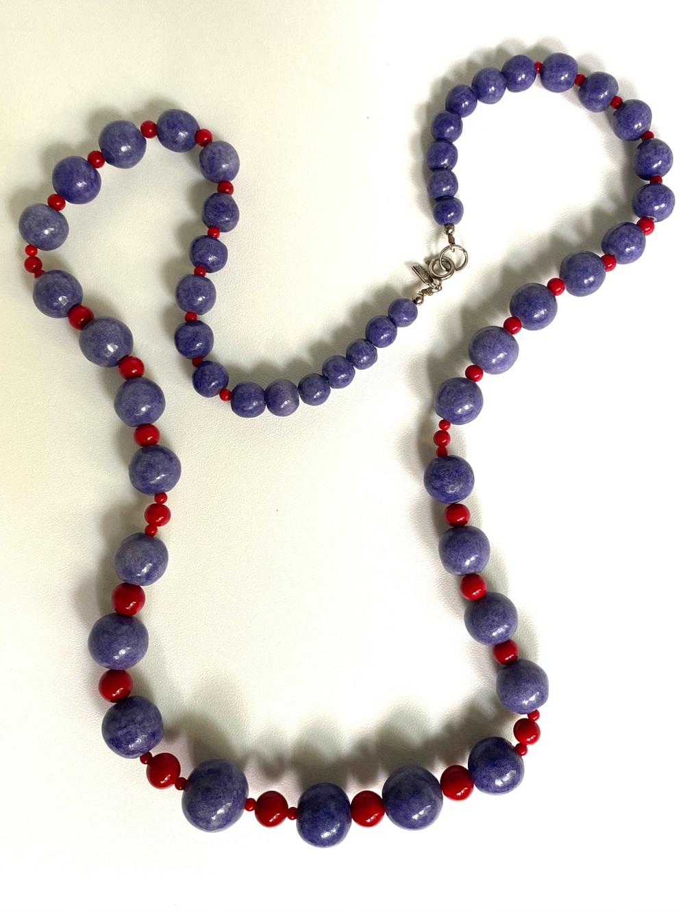 Karla Jorden Purple and Red Beaded Necklace